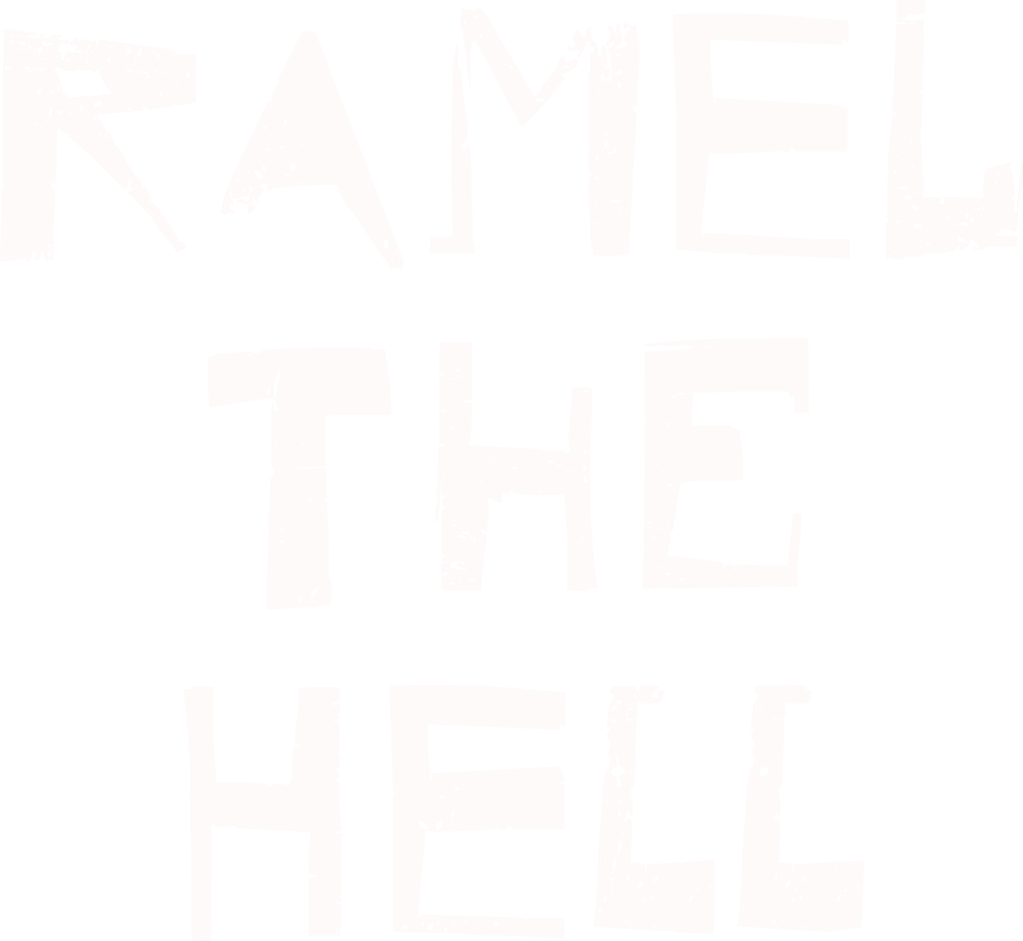 Stylized logo created for multimedia project Ramel the Hell with a special font.
