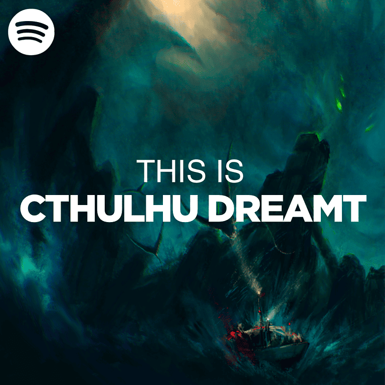 Playlist cover for the "This Is Cthulhu Dreamt" playlist, featuring essential songs by the band.